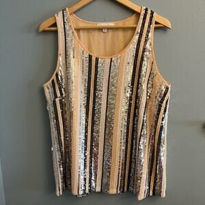 Isla Maude Sequined Tank Top